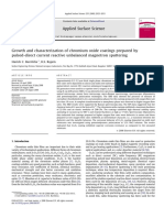 Growth and Characterization of Chromium Oxide Coatings Prepares by Pulsed-Direct Current Reactive Unbalanced Magnetron Sputtering