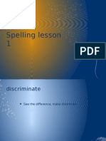 Spelling Lesson 1