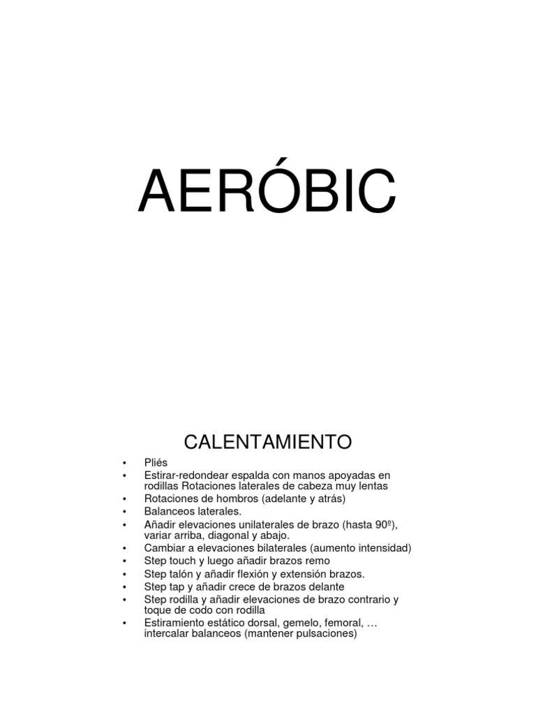 Pasos Aerobic Pdf Estudios De Idiomas Extranjeros Bienestar