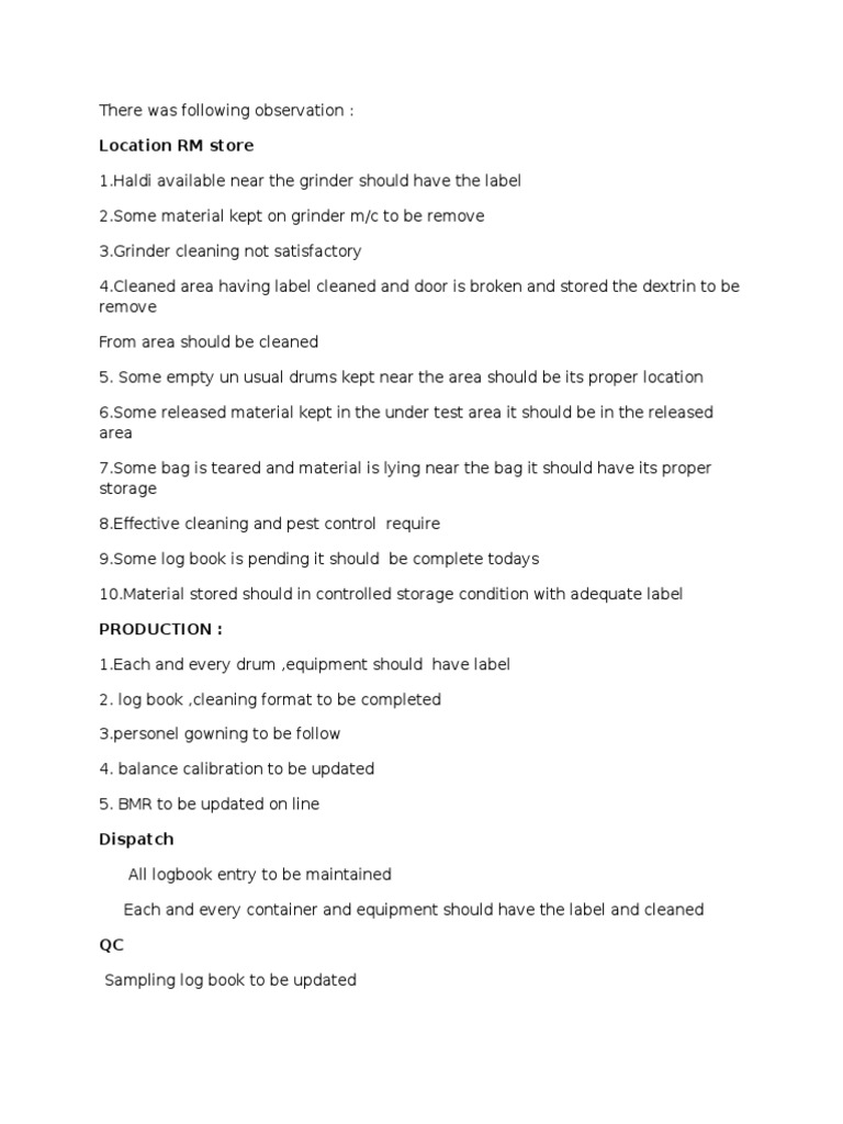 Compliance Checklist for RM Store Operations | PDF | Technology ...