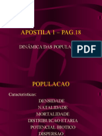 Biologia - Dinamica Das Populacoes