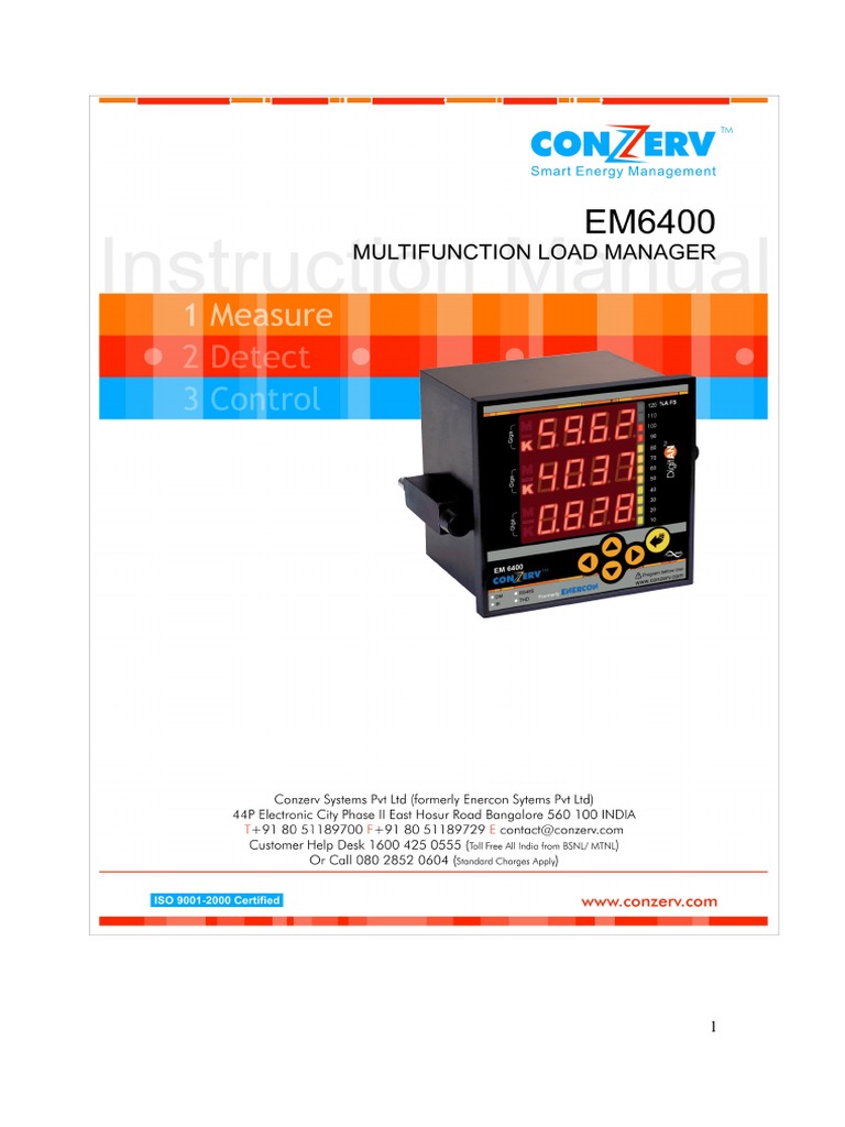 EM 6400 User Manual Overview | PDF | Ac Power | Electricity