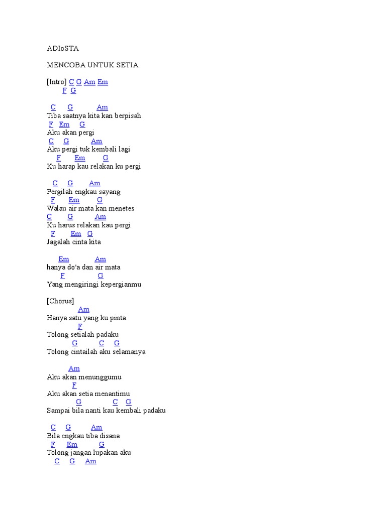 Chord Lagu Sayang 2 Info Dan Tips