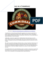 Essay On A Commissary PDF