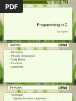 Programming in C - 03 - Basic Syntax