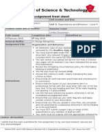 Organisation and Behaviour Assignment Apr 2016 (1)