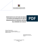 Plan de Negocios para La Puesta en Marcha de Una Planta de Producción de Cerveza Artesanal