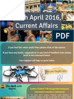 26 April 2016 Current Affair For Competition Exams