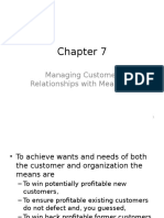 Chapter 7 Managing Cunstomer Relationships With Mesures