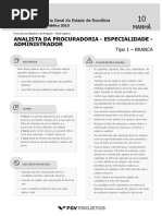 PGE Analista Da Procuradoria - Especialidade - Administrador (AP-ADM) Tipo 1