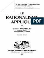 BACHELARD, Gaston. Le Rationalisme Appliqué PDF