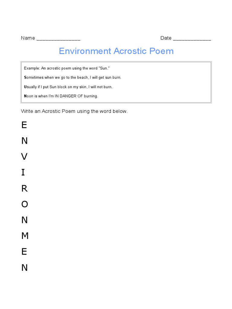 Acrostic Poem