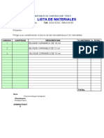 Lista de Materiales