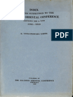 Index of Papers All India Oriental Conference Sessons XIII XVII 1945 1954 K Venkateswara Sarma