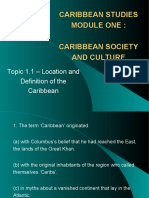 Cape Caribbean Studies Topic 1.1 - Multiple Choice