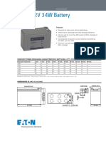 Eaton 12V 34W Battery: Powerware Series