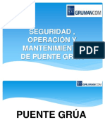 Seguridad, operación y mantenimiento de puente grúa