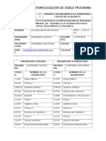 Formato de Homologación Doble Programa Para Estudiantes