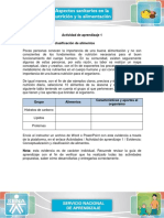 Evidencia 1-Conceptualizacion y Clasificacion de Alimentos