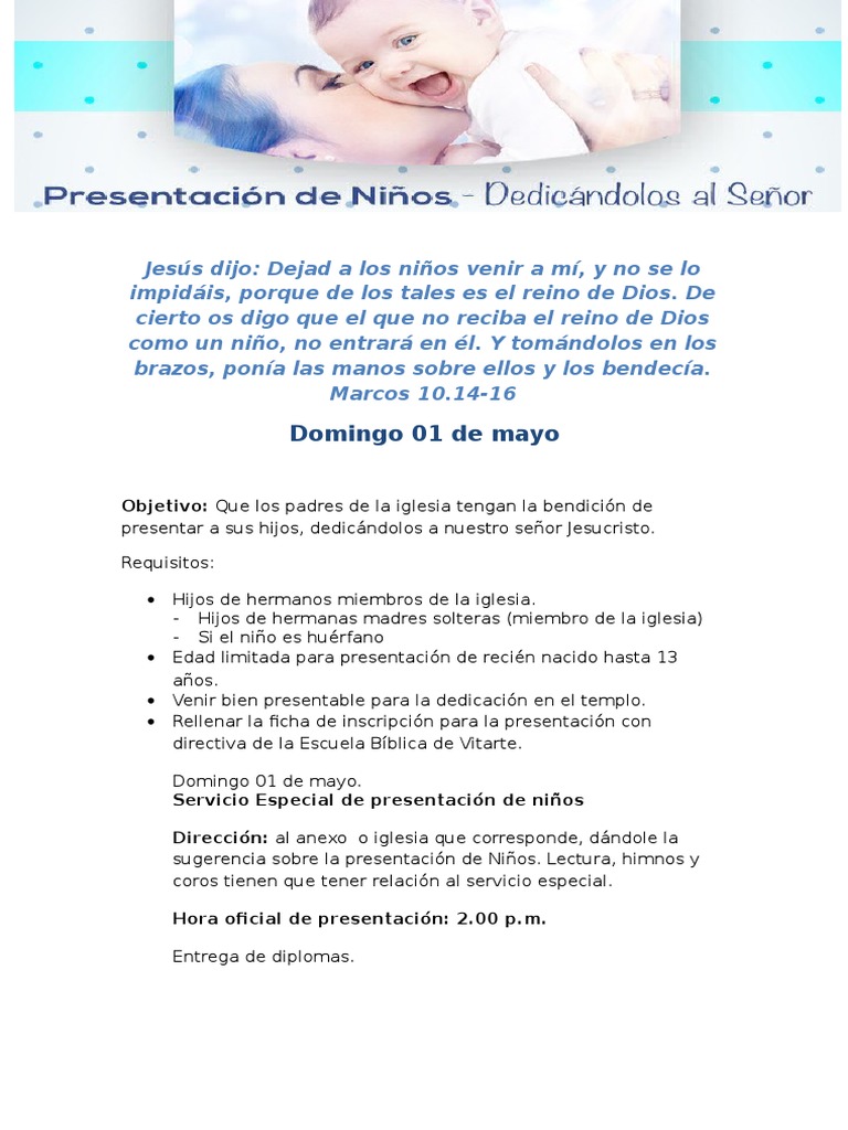 Presentacion de Niños | PDF