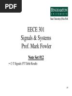 EECE 301 Signals & Systems Prof. Mark Fowler: Note Set #12