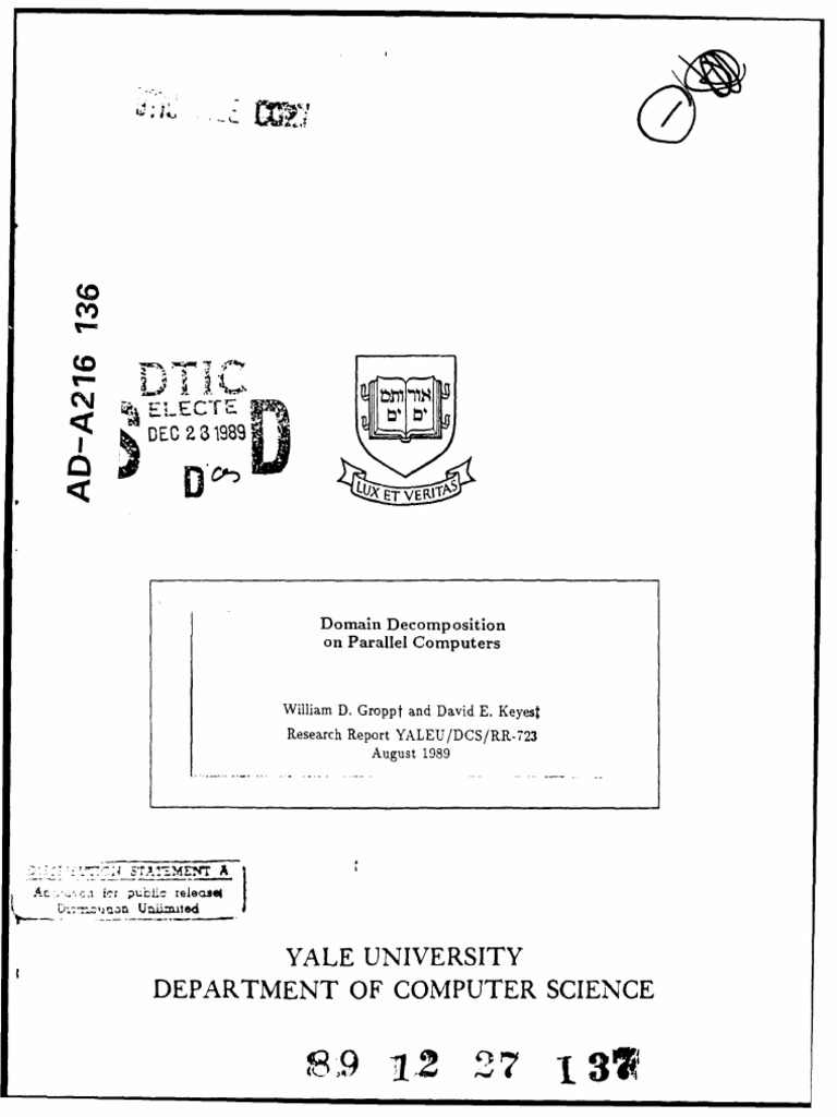 Domain Decomposition in Parallel Computing | PDF | Parallel Computing ...