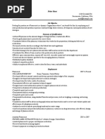 Pharmacist - Resume