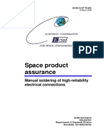 Space Product Assurance: Manual Soldering of High-Reliability Electrical Connections