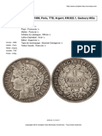 France, Cérès, Franc, 1888, Paris, TTB, Argent, KM:822.1, Gadoury:465a