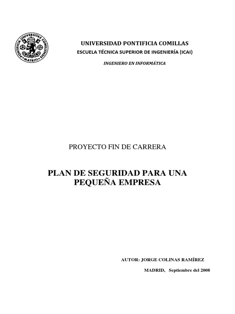 Plan de Seguridad para Una Empresa PDF | PDF | Temblores | Enrutador ...