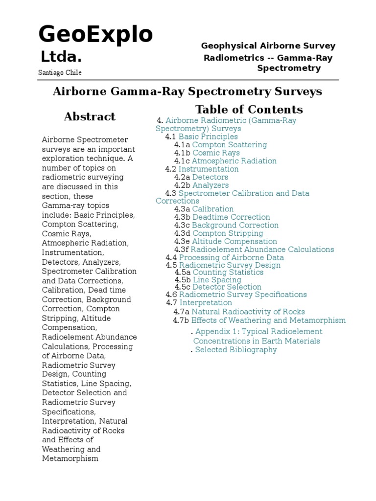 Airborne Gamma-Ray Spectrometry Overview | PDF | Gamma Ray ...