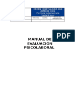 Manual de Evaluación Psicolaboral