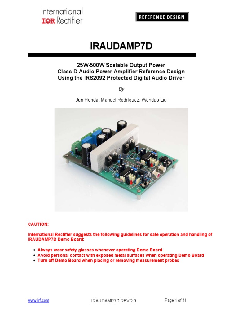 Class D Audio Amplifier Design Guide | PDF | Power Supply | Computer ...