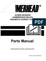 Parts Manual: Screw Reverse Hammerhead Mole® Pneumatic Boring Tools