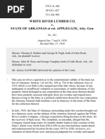 White River Lumber Co. v. Arkansas Ex Rel. Applegate, 279 U.S. 692 (1929)
