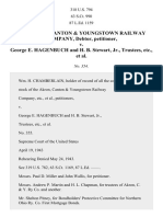 The Akron, Canton & Youngstown Railway Company, Debtor v. George E. Hagenbuch and H. B. Stewart, JR., Trustees, Etc., 318 U.S. 794 (1943)