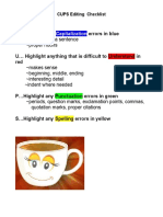 editing cups checklist