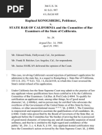 Konigsberg v. State Bar of Cal., 366 U.S. 36 (1961)