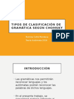 Tipos de Clasificación de Gramática Según Chomsky