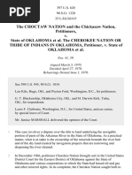 Choctaw Nation v. Oklahoma, 397 U.S. 620 (1970)