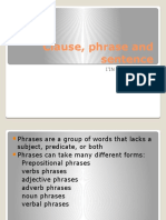 Clause, Phrase and Sentence