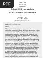 Abood v. Detroit Bd. of Ed., 431 U.S. 209 (1977)
