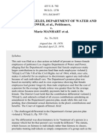 Los Angeles Dept. of Water and Power v. Manhart, 435 U.S. 702 (1978)