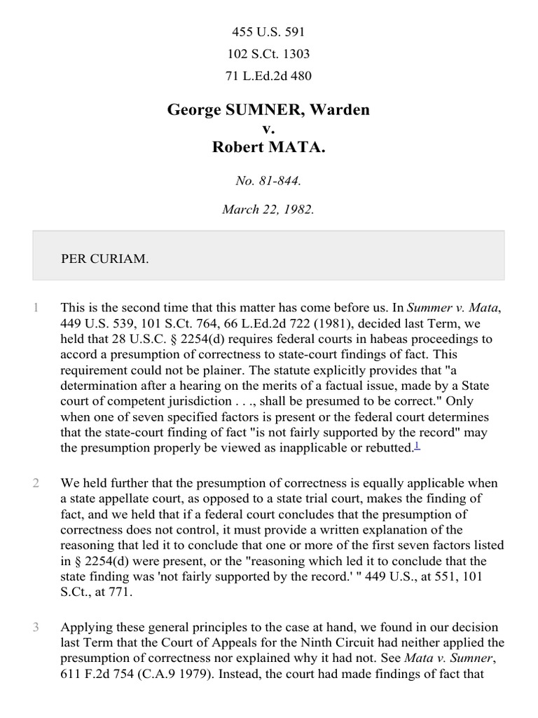 Supreme Court Ruling on Habeas Corpus | PDF | State Court (United ...