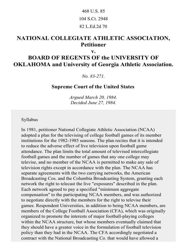 NATIONAL COLLEGIATE ATHLETIC ASSN V ALSTON visual data 6