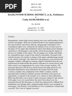 Hazelwood School Dist. v. Kuhlmeier, 484 U.S. 260 (1988)