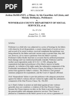 DeShaney v. Winnebago County Dept. of Social Servs., 489 U.S. 189 (1989)