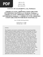 Allegheny County v. Greater Pittsburgh ACLU, 492 U.S. 573 (1989)