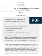 Alexzene Hamilton, As Natural Mother and Next Friend To James Edward Smith v. Texas, 497 U.S. 1016 (1990)