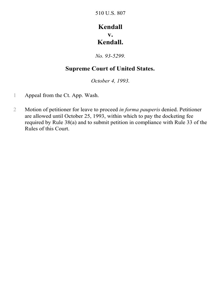 Kendall v. Kendall Supreme Court Ruling | PDF | Law